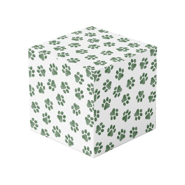 Cubo Pasta de perro, garras de perro, patas verdes (Angulo Anverso)