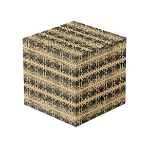 Cubo Patrón Árabe Griego Mediterráneo Marrón