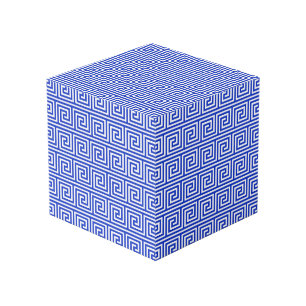 Cubo Patrón azul de las cuadradas de la clave del meand