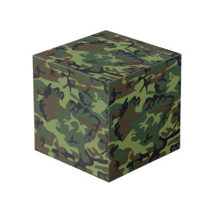 Cubo Patrón de camuflaje verde, patrón militar, ejércit