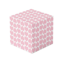 Cubo Patrón de corazón rosado, romántico, amor