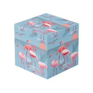 Cubo Patrón de flamencos 1