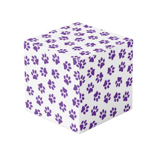 Cubo Patrón De Paws, Paws De Perro, Paws Púrpura