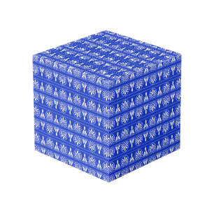 Cubo Patrón Mediterráneo Árabe Griego Azul