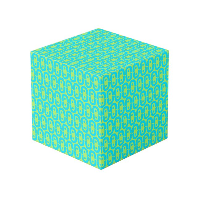 Cubo patrón moderno colorido (Angulo Anverso)