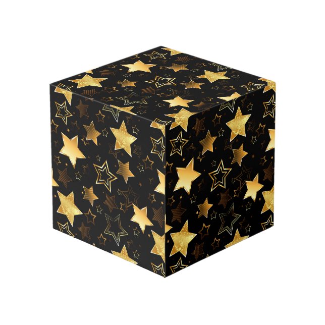 Cubo Patrón sin foco con las estrellas doradas (Angulo Anverso)