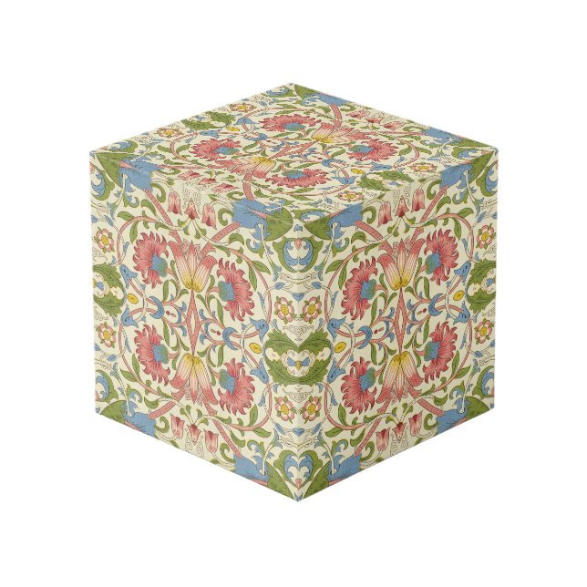 Cubo Patrones florales de William Morris Loddon Blossom (Angulo Anverso)