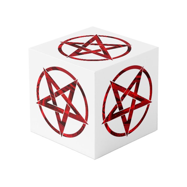 Cubo Pentagram del diablo Rojo (Angulo Anverso)