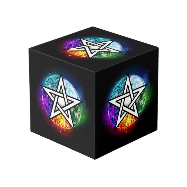 Cubo Pentagrama de Wiccan (Angulo Anverso)