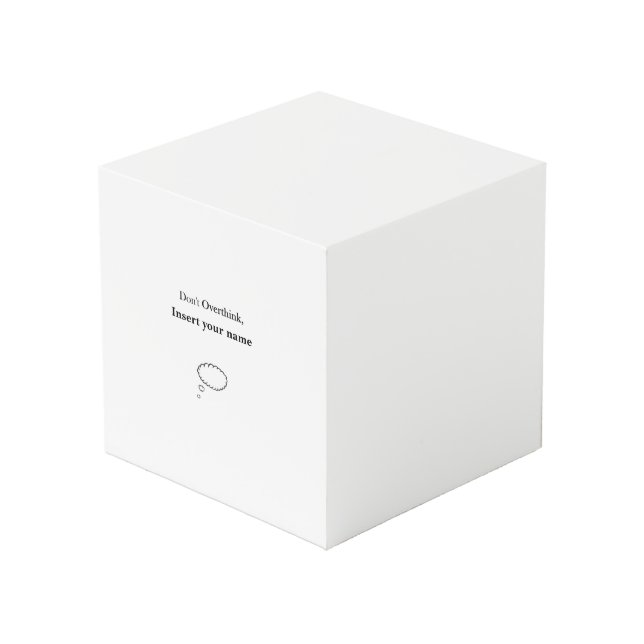Cubo Personalizable No exagerar el diseño (Angulo Anverso)