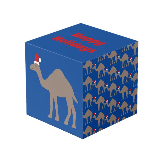 Cubo Personalizado de camello de Navidades hábiles (Angulo Anverso)