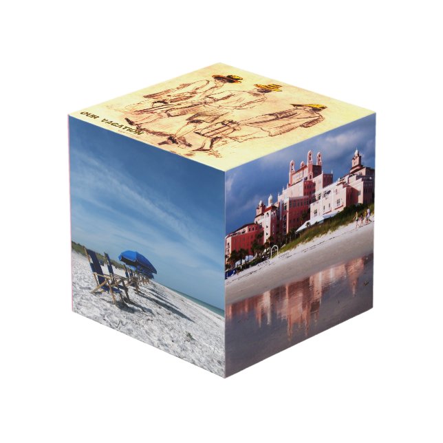 Cubo Personalizado Wood Photo Cube (Angulo Anverso)