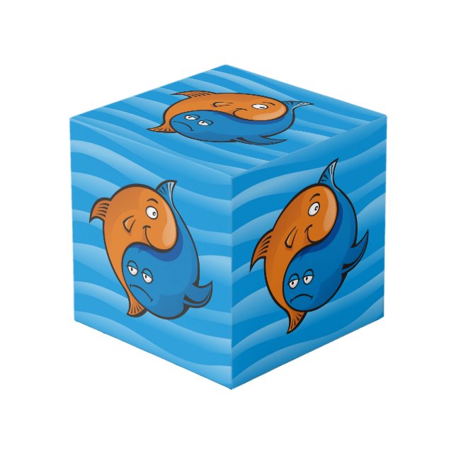Cubo Personalizado Yin Yang Fish (Angulo Anverso)