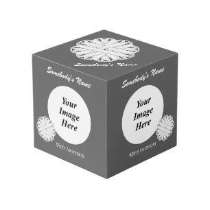 Cubo Plantilla de cinta de flores blancas por Kenneth Y