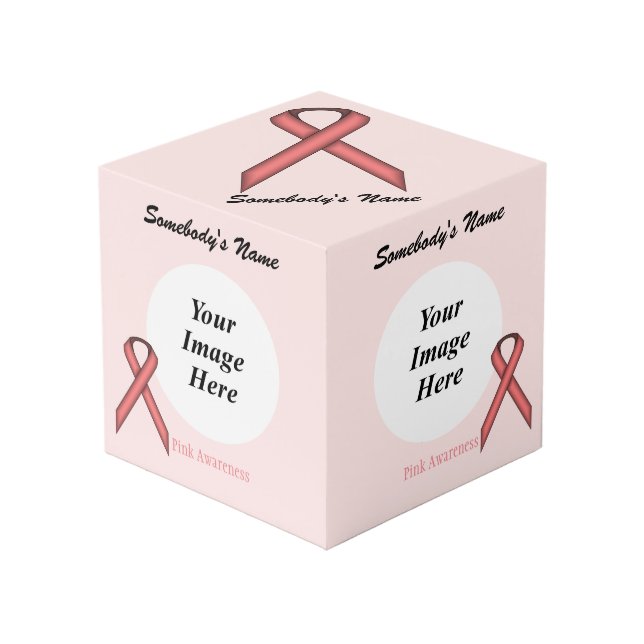 Cubo Plantilla de cinta rosa estándar por Kenneth Yonci (Angulo Anverso)