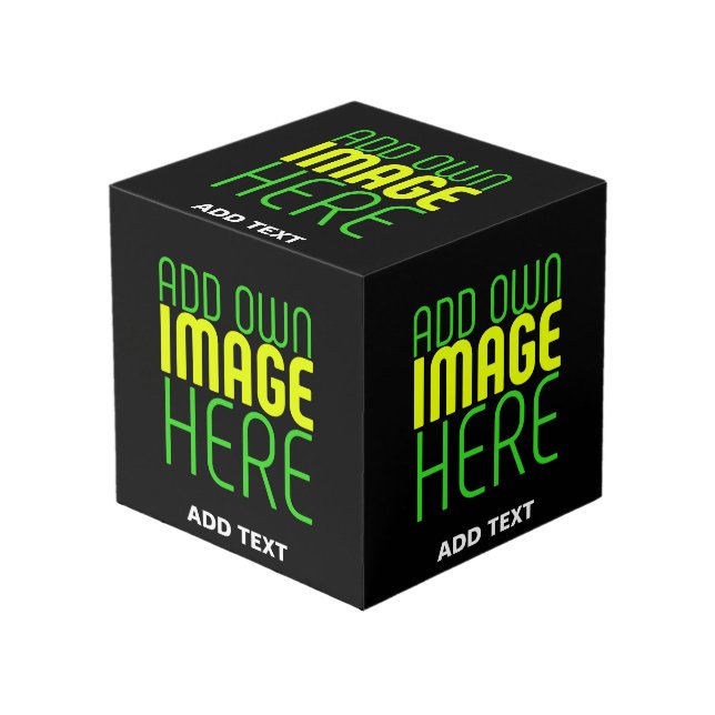 CUBO PLANTILLA DE TEXTO DE IMAGEN NEGRA SENCILLA EDITAB (Angulo Anverso)