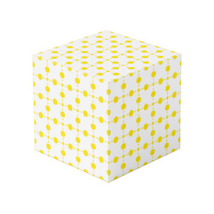 Cubo Puntos de Polka Amarillo, Patrón De Punto De Polka