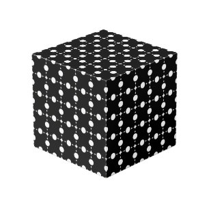 Cubo Puntos de Polka Blanco, Patrón De Punto De Polka, 