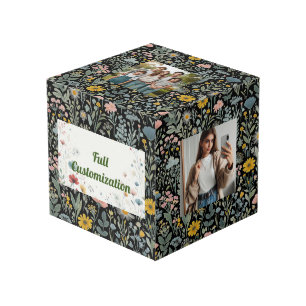 Cubo Recuerdos en flor: Personalizable completo