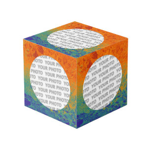 Cubo Redondear en la bandeja cuadrada 4 + tu foto