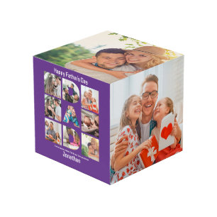 Cubo Regalo personalizado para papá, Collage de fotos d