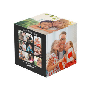 Cubo Regalo personalizado para papá, Collage de fotos d