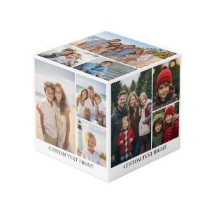 Cubo Rejilla de collage de 15 fotos con imagen de texto