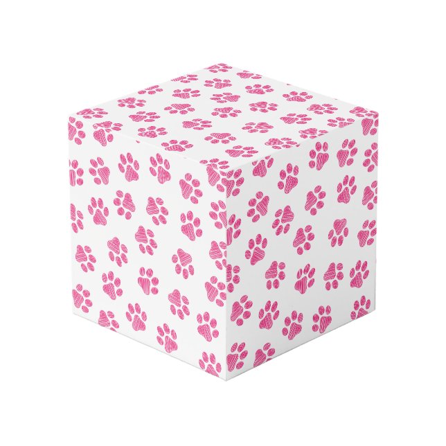 Cubo Rutas de perro, garras de perro, garras rosadas (Angulo Anverso)