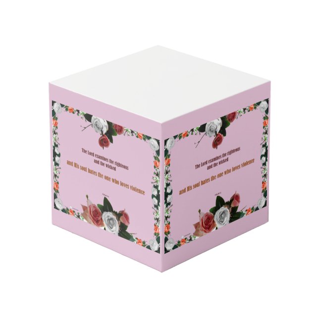 Cubo Salmo 11:5, No hay violencia (Angulo Anverso)