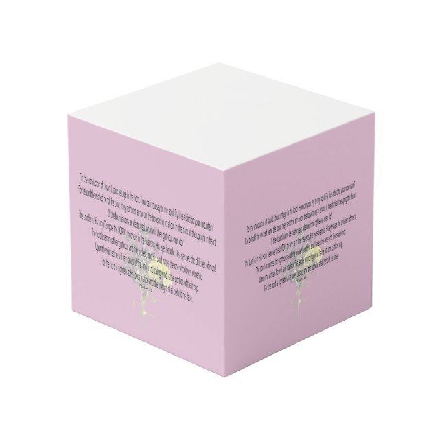 Cubo Scripture, Psalm 11, (Angulo Anverso)