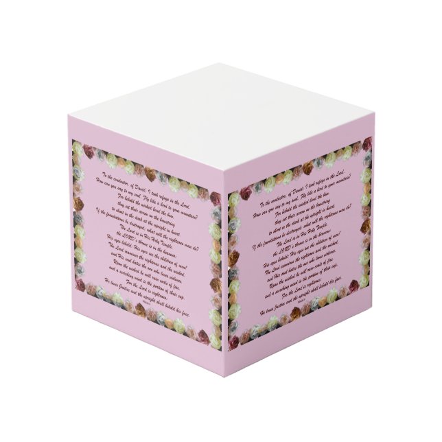 Cubo Scripture, Psalm 11, Flowerful (Angulo Anverso)