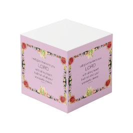 Cubo Scripture Psalm 9, Floral