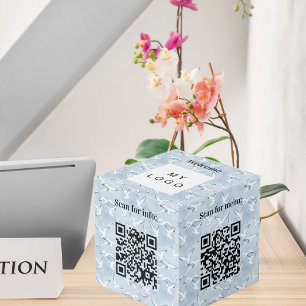 Cubo Seaside Welcome business logo QR códigos info tabl