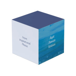 Cubo Sereno paisaje marino azul con tus palabras inspir