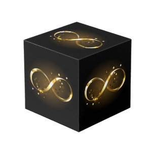 Cubo Símbolo de infinito dorado