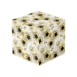 Cubo Sin inconvenientes de luz con estrellas de oro