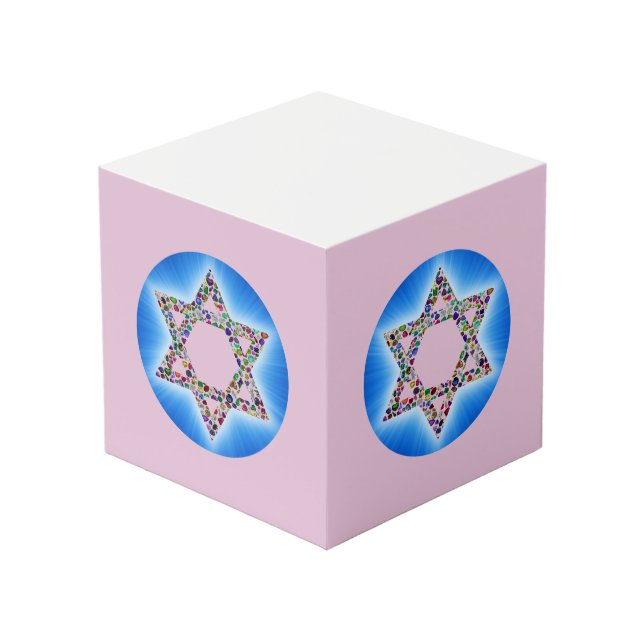 Cubo Star of David made with Gemstones (Angulo Anverso)