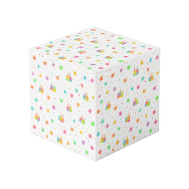 Cubo Tarta de cumpleaños acuarela arcoíris Pintura colo