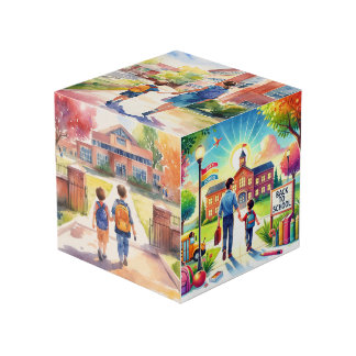 Cubo Título:** Un alegre regreso al día escolar