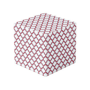 Cubo Trellis blanca y roja, Entramado, Quatrefoil