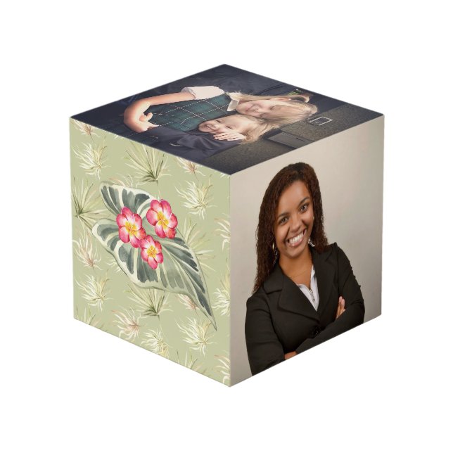 Cubo Triccolor de la palma desordenado con fotos (Angulo Anverso)