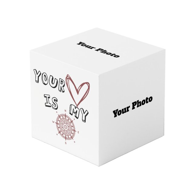 Cubo Tu corazón es mi brújula (Angulo Anverso)