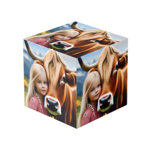 Cubo **"Un bono de las tierras altas: un niño y su vaca