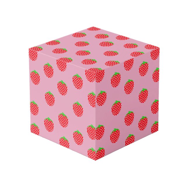 Cubo Verano Hermoso de Fresa (Angulo Anverso)