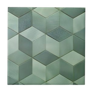 cubo verde de azulejos de pasto verde