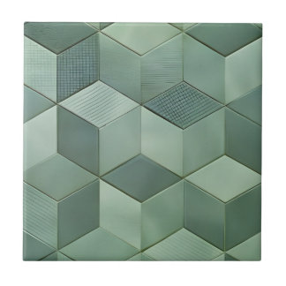 cubo verde de azulejos de pasto verde