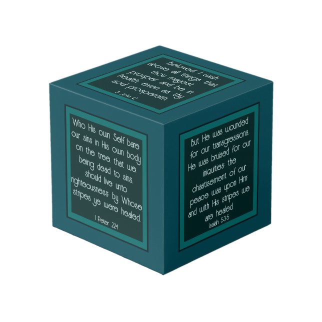 Cubo Versos bíblicos sobre la sanación (Angulo Anverso)
