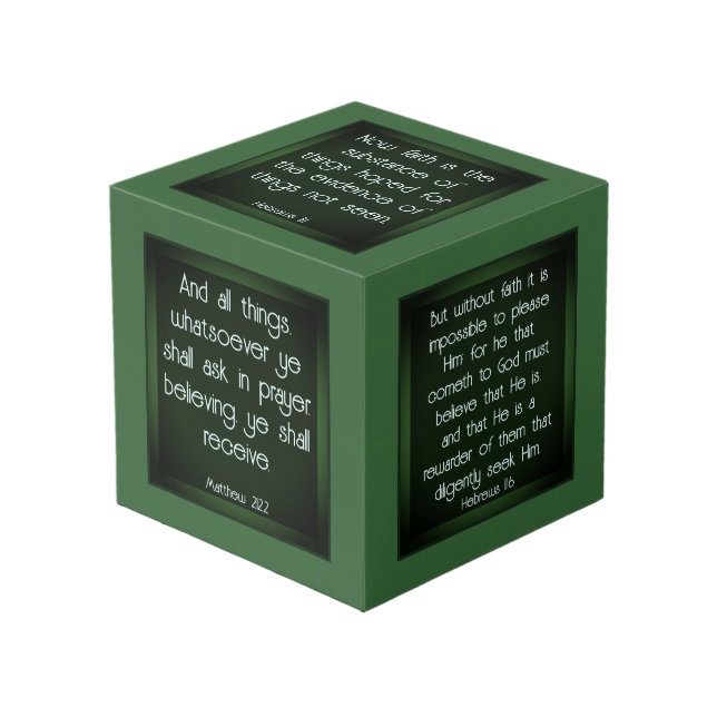 Cubo Versos de la Biblia sobre la fe (Angulo Anverso)
