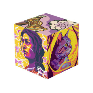 Cubo Vibrant Stylized Portrait with Abstract Elements
