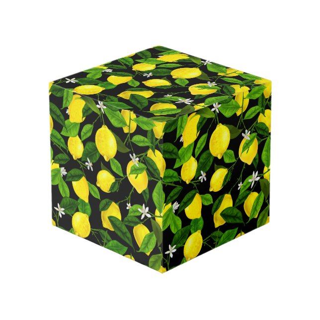 Cubo Watercolor Lemon 2 (Angulo Anverso)